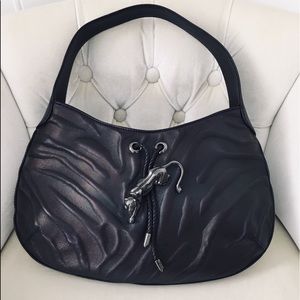 Cartier Black Leather Panthere bag